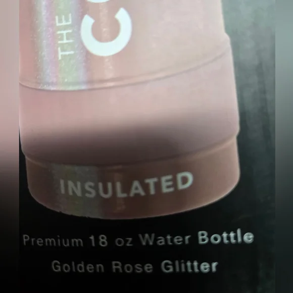 NWT Coldest Golden Rose Glitter 18oz Water Bottle - Picture 6 of 6